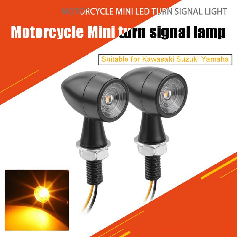 Мини мотоцикл светодиодный указатель поворота стоп-сигнал мигающий янтарный белый красный мигающий индикатор для Bobber Cafe Racer