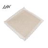 Durable Kitchen Chair Pad Cotton Linen with Ties, Square Summer Seat Lace Breathable Office Mat Trim, 15.75" x Washable for Dining Solid Wood
