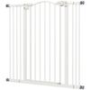 Extendable safety gate for dog 74-100 cm automatic closing pressure fixing without drilling white