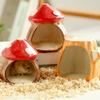 Mushroom Shaped Ceramic Hamster Hideout Chew-Proof Pet Sleeping Nest  for Turtle Hedgehog
