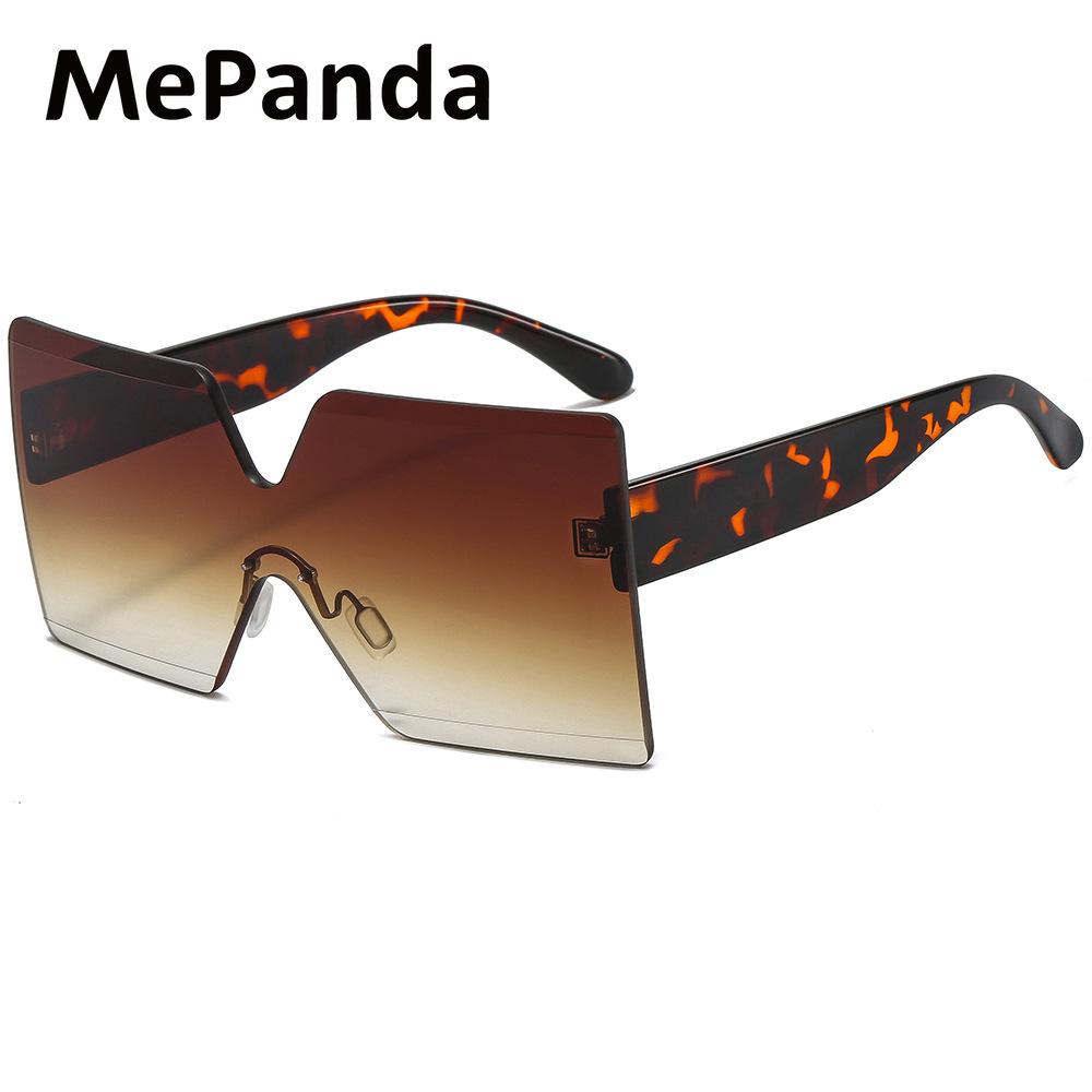 MePanda унисекс, двухцветные, цельные, без оправы, модные уличные солнцезащитные очки для вечеринок., UV400