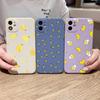 Banana Yellow Fruit Phone Case For IPhone 14 11 12 13 Pro Max X XR XSMax 6 6S 7 8 Plus SE 2022 Soft Square Color Phone Cover