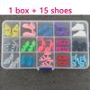 1/6 Dolls Shoes Pack with Storage Box, Flats High Heels Boot, Dollhouse Furniture for 30cm Doll 30cm Doll Toy Gift Set