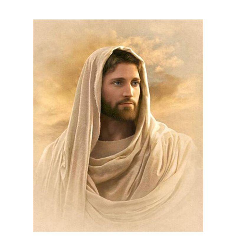 5D Diy Алмазная вышивка Иисус Rhinestone Kit Алмазная картина Религиозные фигурки Мозаика Подарок ручной работы 40*50 см