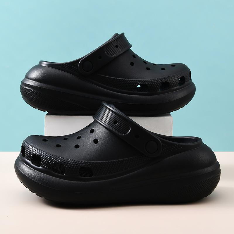 Туфли с дырочками женские новые летние нескользящие универсальные с закрытым носком EVA для улицы дышащие не пахнущие ноги пляжные мужские