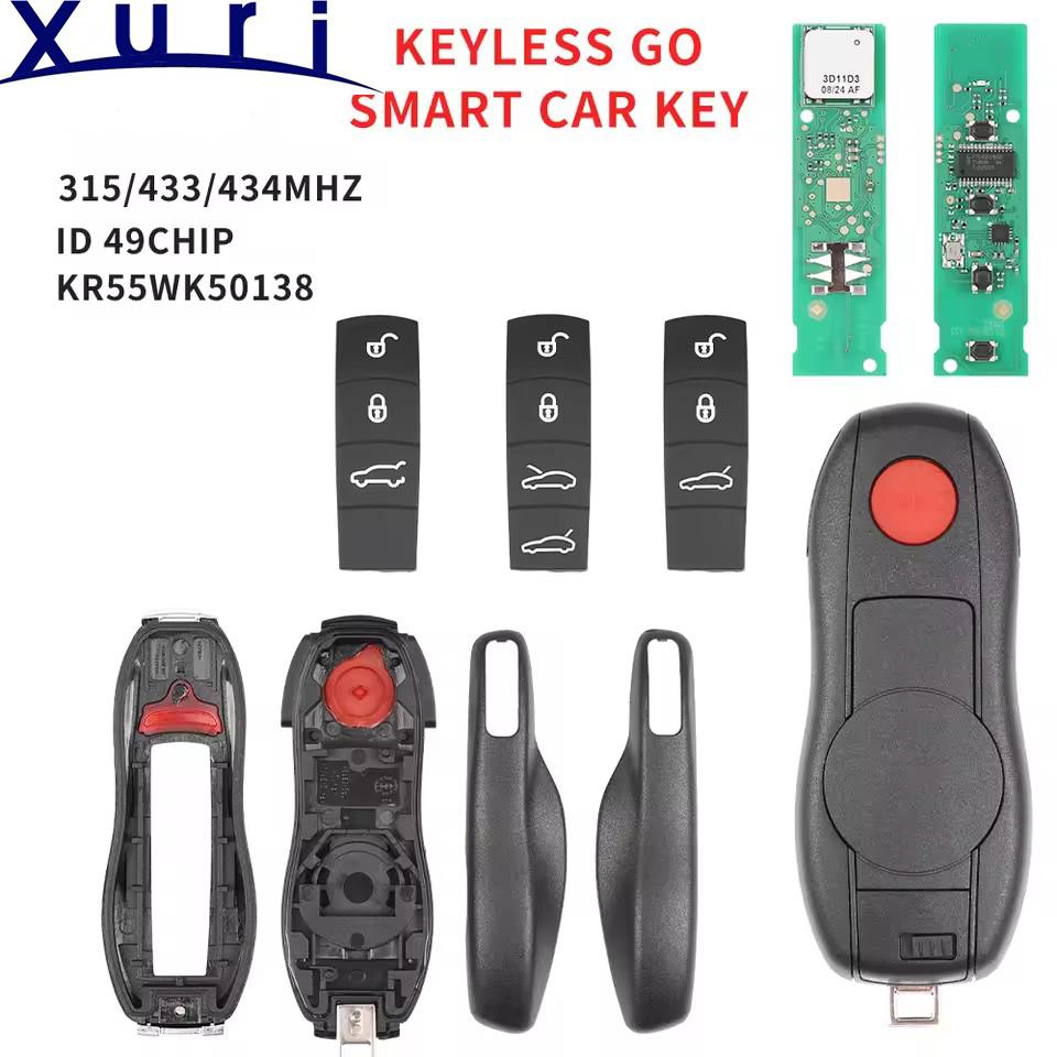 Xuri KR55WK50138 Для ID49 PCF7945P 315/433/434 МГц Умный ключ для автомобиля Модель автомобиля 2010-2018 Panamera Macan Cayenne 718 911 Boxster