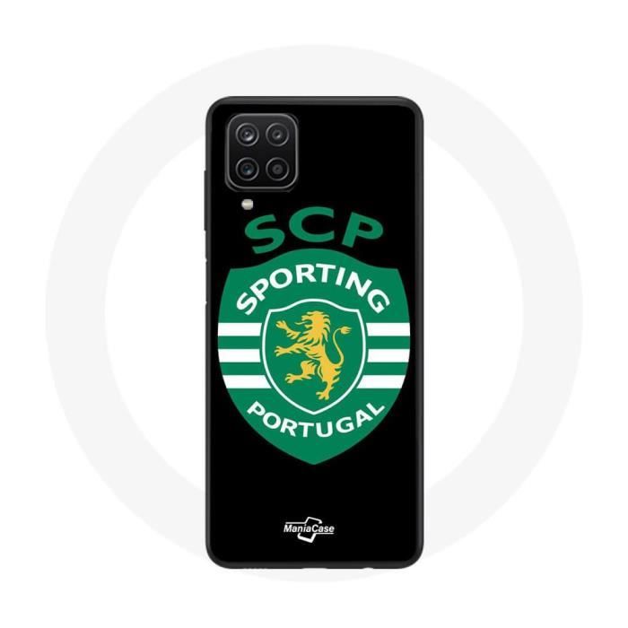 Чехол Maniacase для Samsung Galaxy A12 scp sporting portugal черный фон