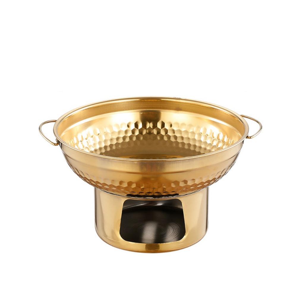 Fast Heating Thai Hot Pot Thickened Double Ears Hot Pot Stainless Steel Hot Pot Hiking Trip