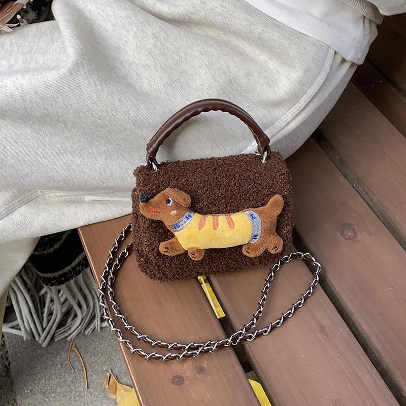 Новая модная красивая меховая женская универсальная маленькая квадратная сумка-мессенджер через плечо