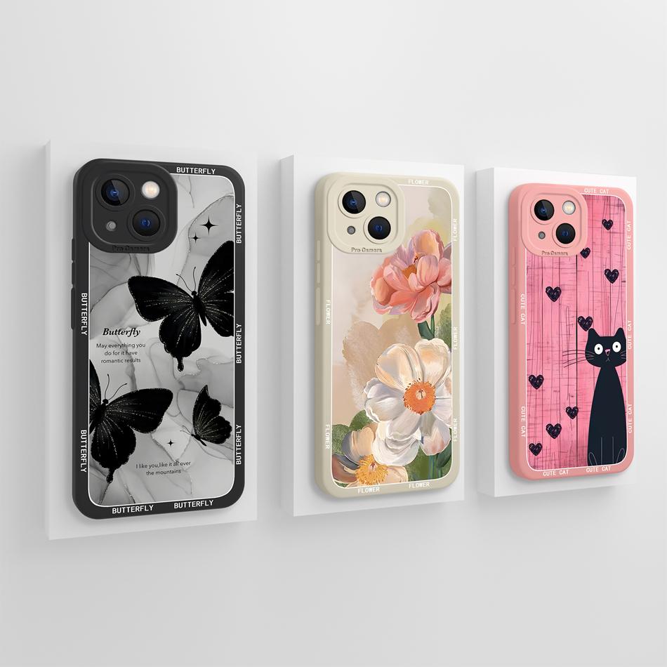 Чехол для iPhone 13 Pro Max Чехол для iPhone13 mini Эстетичный Корпус Телефона Мягкий Высококачественный Жидкий Силикон Полная Защита Задние Крышки