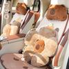 4 плюшевых подголовника для автомобиля Capybara и подушки для поддержки поясницы Kawaii Plushies Capybara, набивной подголовник, милый декор для автомобиля для вождения автомобиля