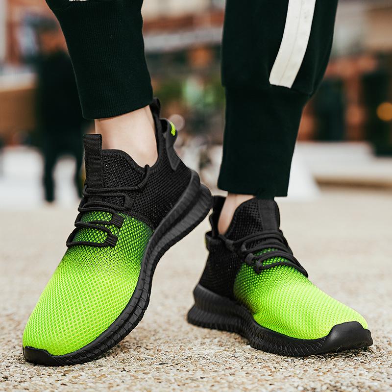 40-47 Мужские летающие тканые кроссовки с сетчатой ​​поверхностью, ультралегкие и удобные кроссовки для бега на открытом воздухе для фитнеса и бега