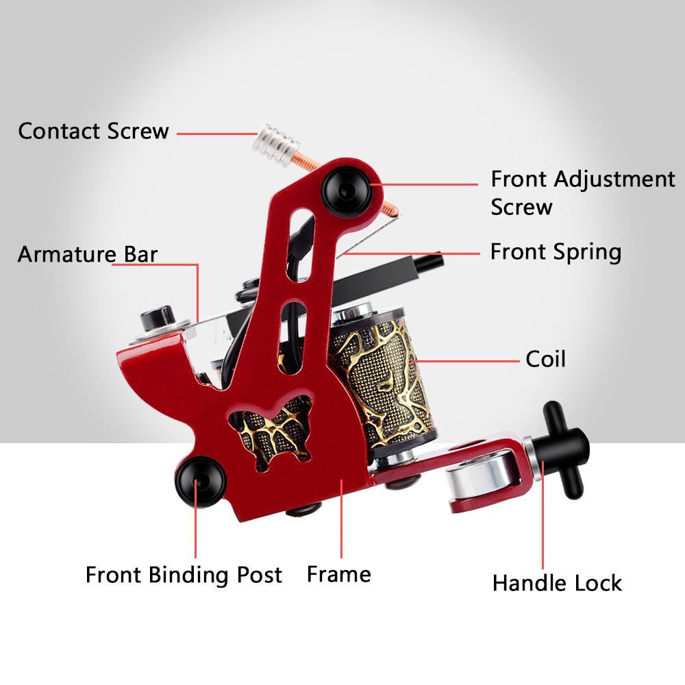 Набор тату-машинок PHOENIXY с иглами питания и чернилами для боди-арта