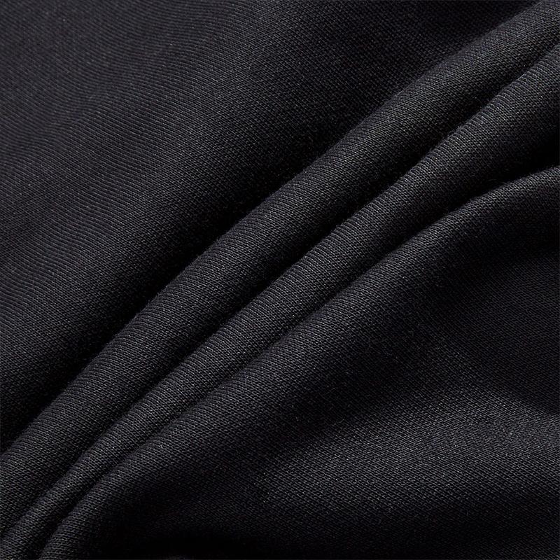 Li-Ning Однотонные флисовые свободные прямые трикотажные спортивные брюки мужские низы черного цвета AKLUE29-1