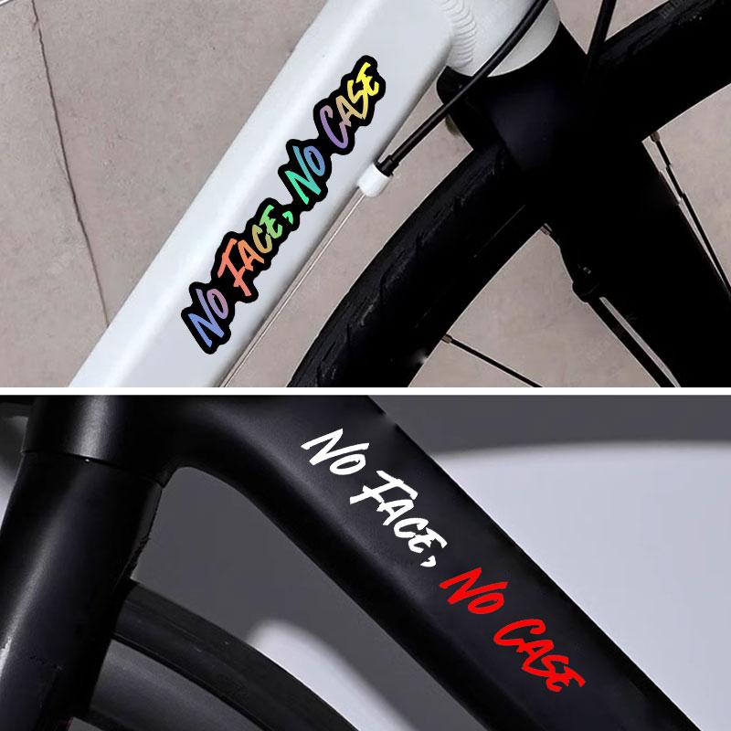 1PC NO FACE NO CASE Motorcycle helmet Stickers Waterproof Bicycle Top Tube Motorbike Fuel Tank Universal Durable Vinyl Decals