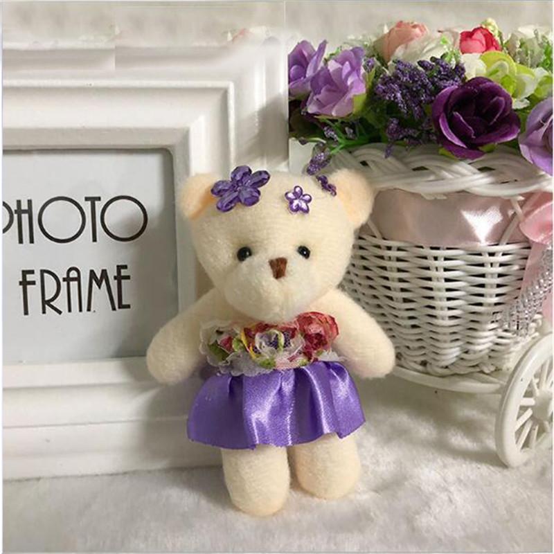 Плюшевый плюшевый мишка-букет 11 см, праздничный подарок, кулон, дешевая отправка детям, прямая поставка