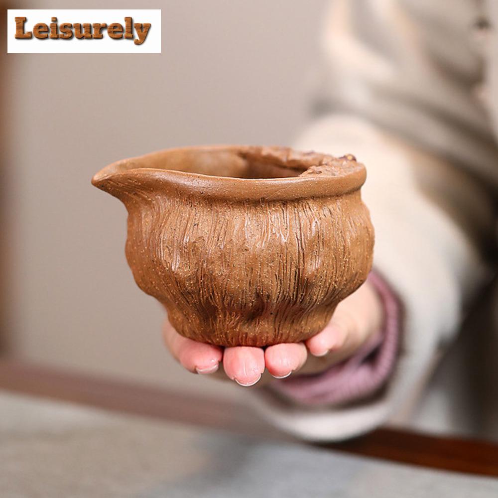 240ml High Grade Yixing Purple Clay Justice Cup Handmade Bionic Lotus Seedpod Tea Pitcher Beauty Tea Infuser Chahai Zisha Teaset