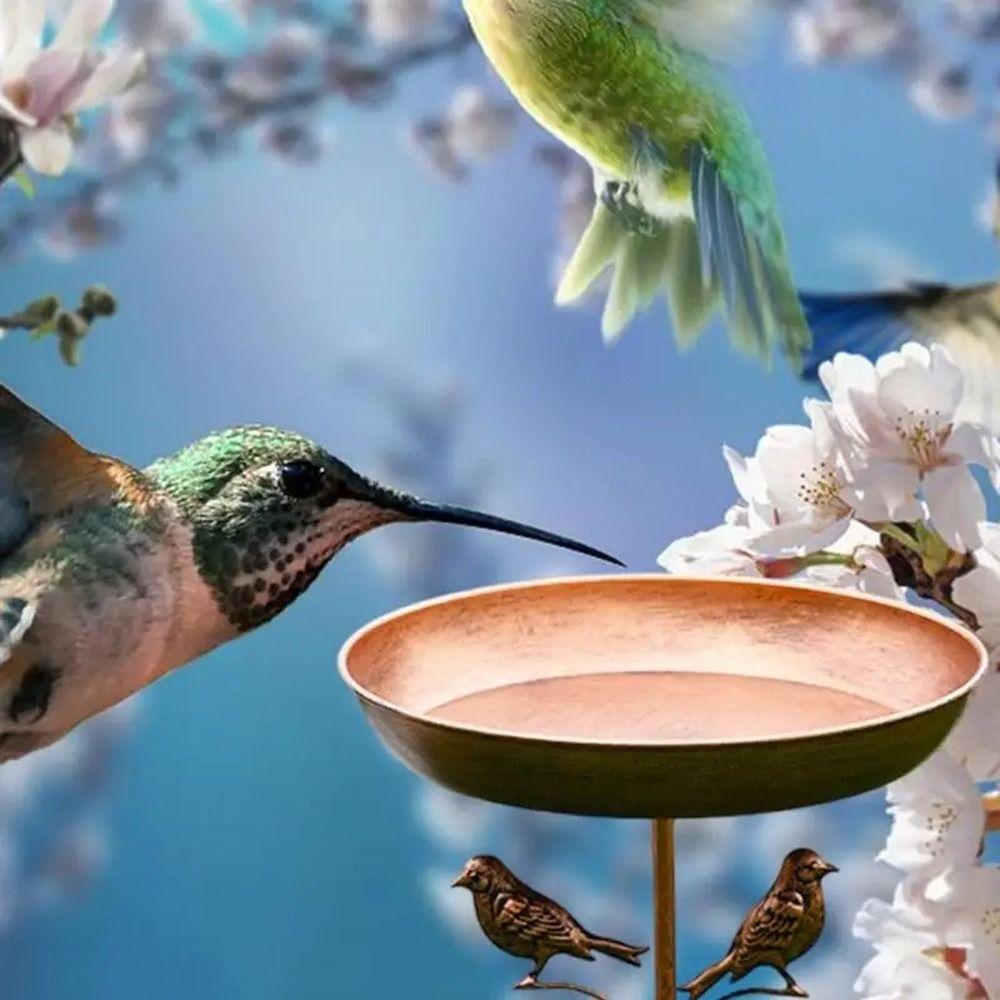 Ржавчиноустойчивая высокая кормушка для птиц, втыкаемая в землю, винтажная кормушка для птиц, поилка для птиц, для улицы