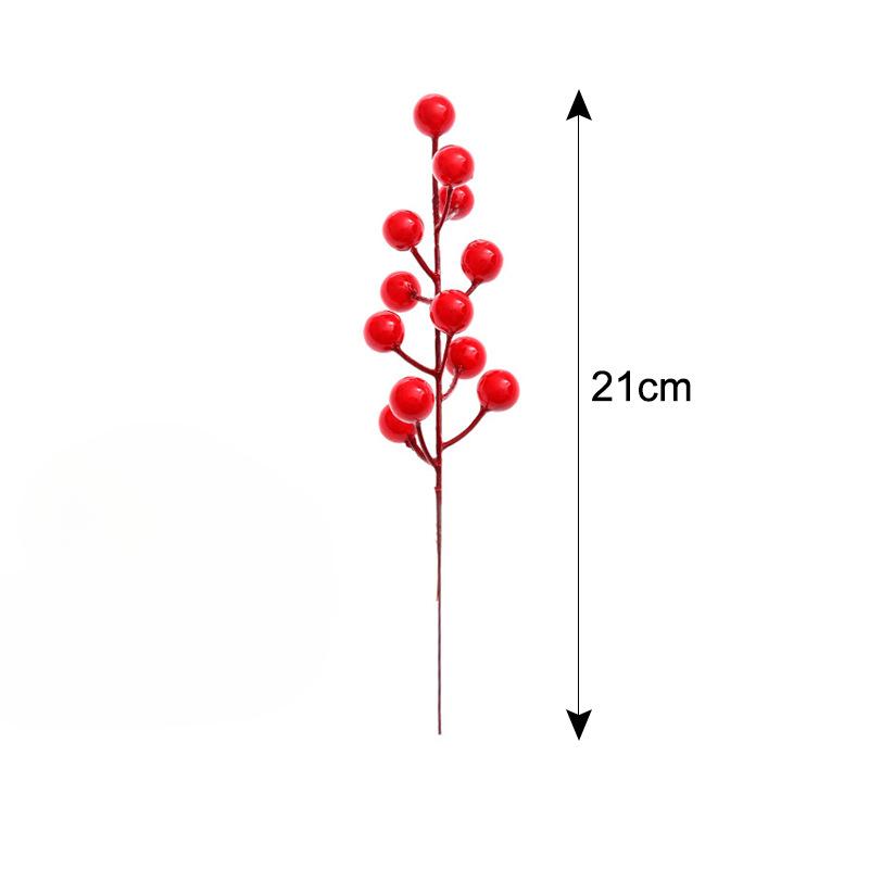 Holly Fortune Красный Фрукт Искусственный Цветок Рождественские Украшения Fortune Ведро DIY Аксессуары Красная Ягода Нить
