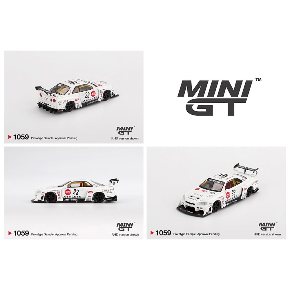 Масштаб MINI GT NISSAN SUPER SILHOUETTE США Эксклюзив MiJo Toys NISSAN SUPER SILHOUETTE Упаковка-блистер 164 LB-ER34 ATHLETE/COLLET LB-ER34