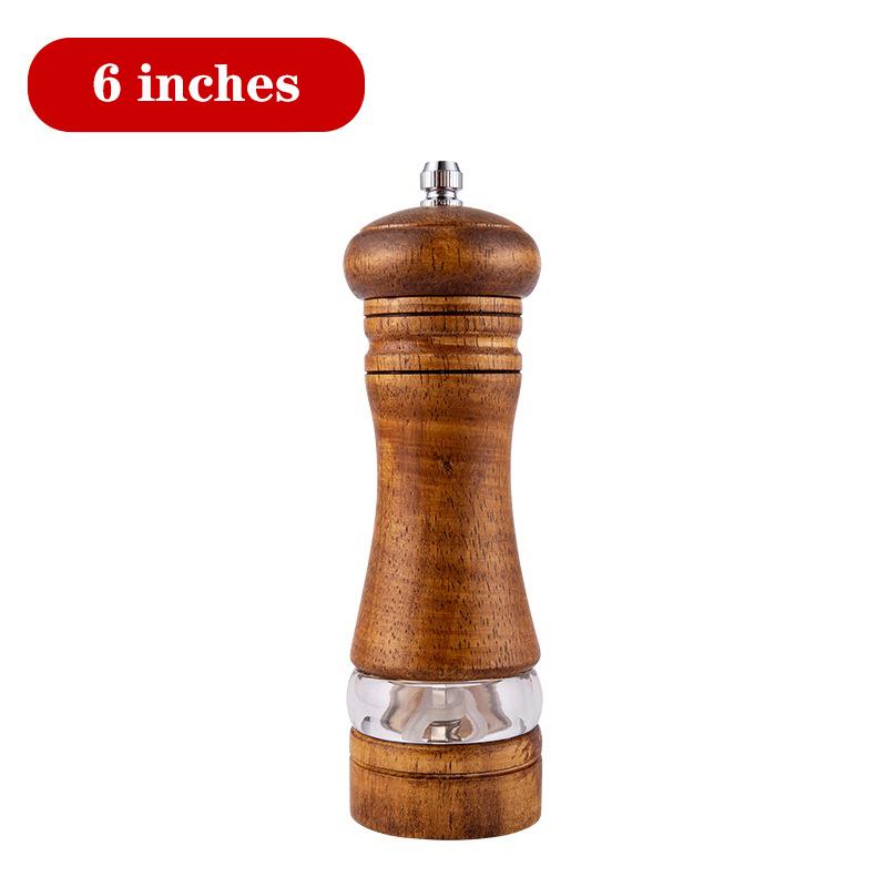 5/8/10 дюймовые мельницы для соли и перца из цельного дерева мельница для специй с регулируемым керамическим сердечником для измельчения кухонные инструменты мельницы