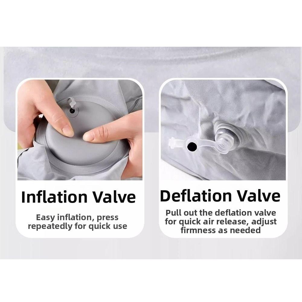 Надувное сиденье-бустер из плюшевой ткани, складной, для путешествий, нажимная подставка для ног, воздушная подушка для сиденья, для домашнего использования