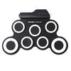 Electronic Drum Pads, 7 Pads Rolls Up Practice Drum Set Built-in Speaker and Headphone Jacks, Drum Sticks and Drum Pedal