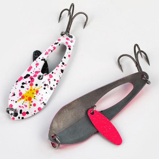 5Pcs 2CM/2G 4CM/4G 6CM/10G Spinner Blade Lure with Hook Metal Rotating Sequin Spoon Spinnerbait Saltwater Freshwater Bass Fishing Accessories