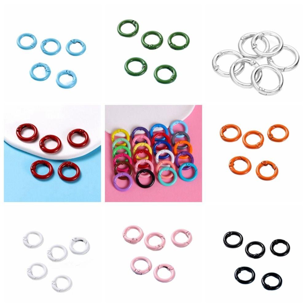 5 шт. металлический открывающийся круглый карабин 25 мм пружинная застежка O кольцо брелок зажимы изготовление брелоков