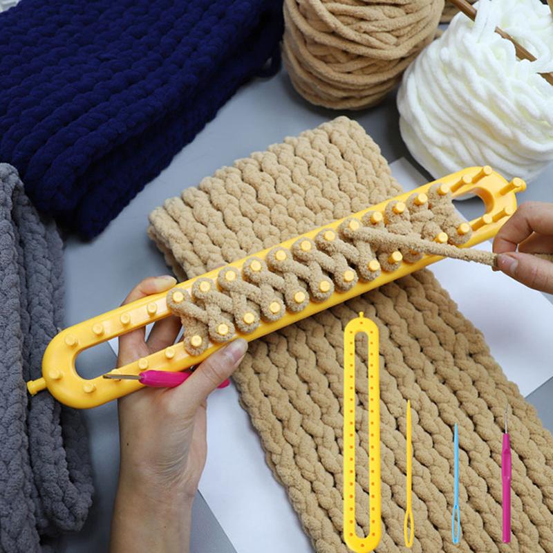 Scarf Knitting Machine Kit DIY Craft Knitting Board Dense Knitting Machine Suitable for Scarf Sweater Shawl Blanket