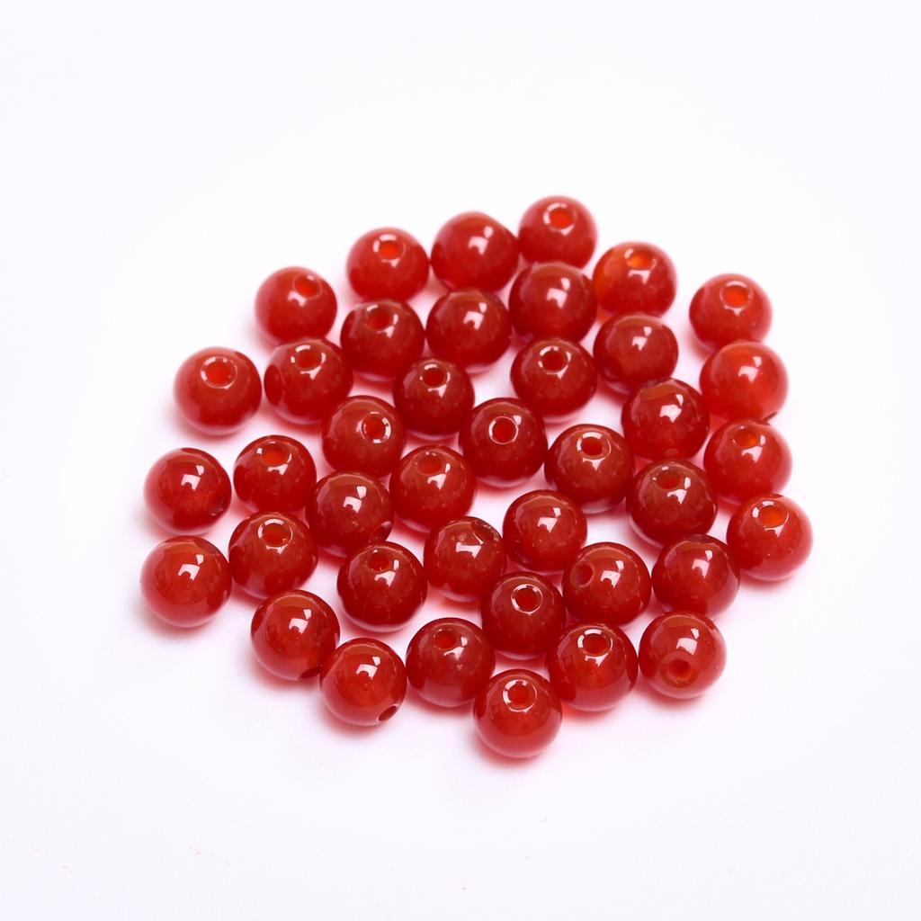 Creative Red Carnelian Agate Natural Stone For Jewelry Making Beads 40/30/20Pcs DIY Round Loose Beads Bracelets 4/6/8mm