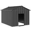 VidaXL Dog Niche with Black Roof 113x153x101 Cm Galvanized Steel, Dog Cage, Dog Shelter, Pet Cage for 4100919