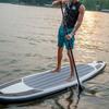 Non-Slip Self-Adhesive EVA Foam Decking Sheet, 240x60cm (95"x24"), Gray Blue Stripe Faux Teak Marine Mat for Boat Floor, Yacht