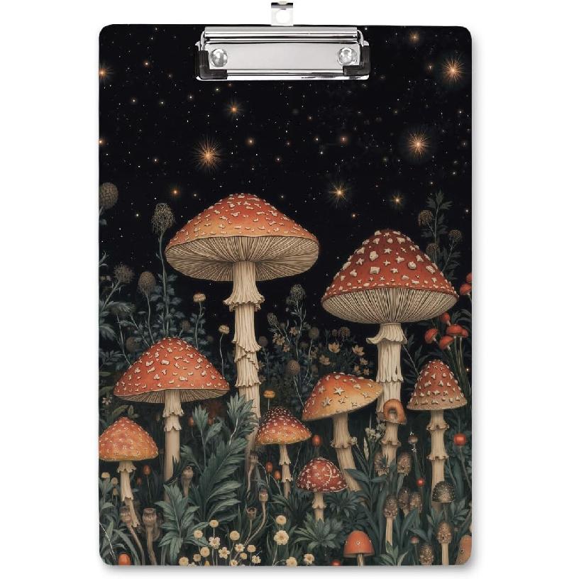 WAVEYU Cute Clipboard, Decorative Office Fashion Hardboard Wood Nursing Clip Board for Standard A4 Letter Size for Students, Women,12.5"x 9",