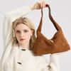Frosted Cowhide Tote Women's Autumn and Winter Retro Niche Large Capacity Underarm Dumpling Bag Versatile Shoulder Handbag