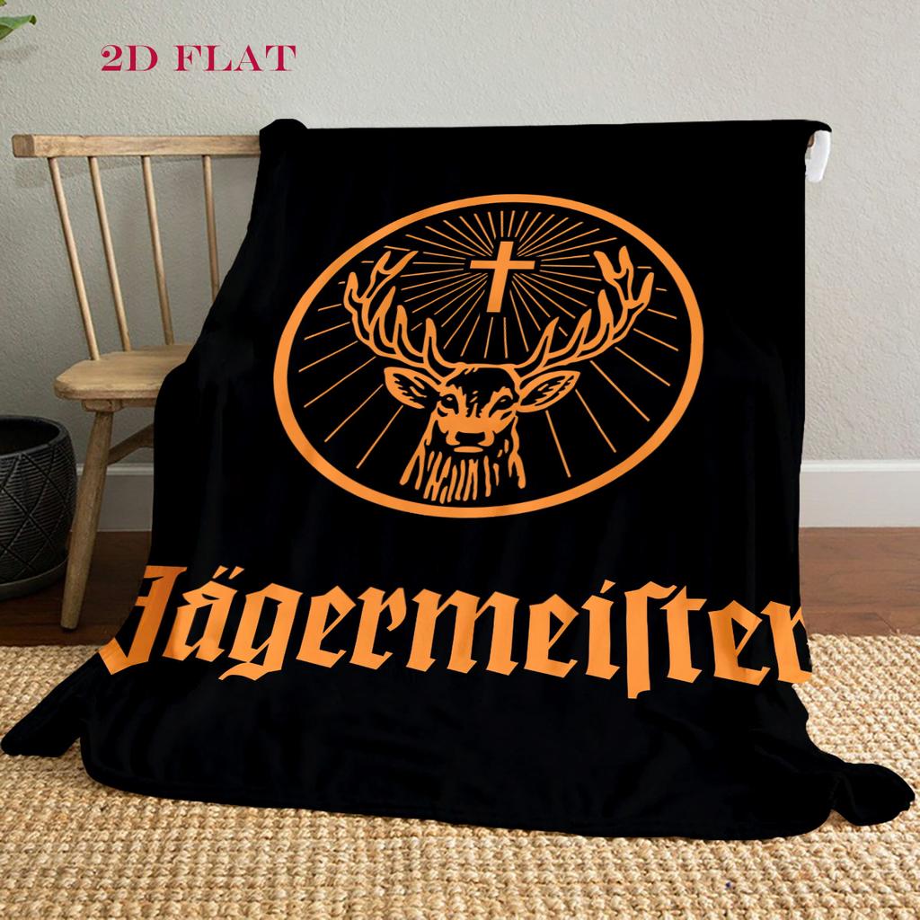 Jägermeister: Bold Emblem Brick Wall blanket sofa blanket blanket sheet Christmas gifts Outdoor plush blanket