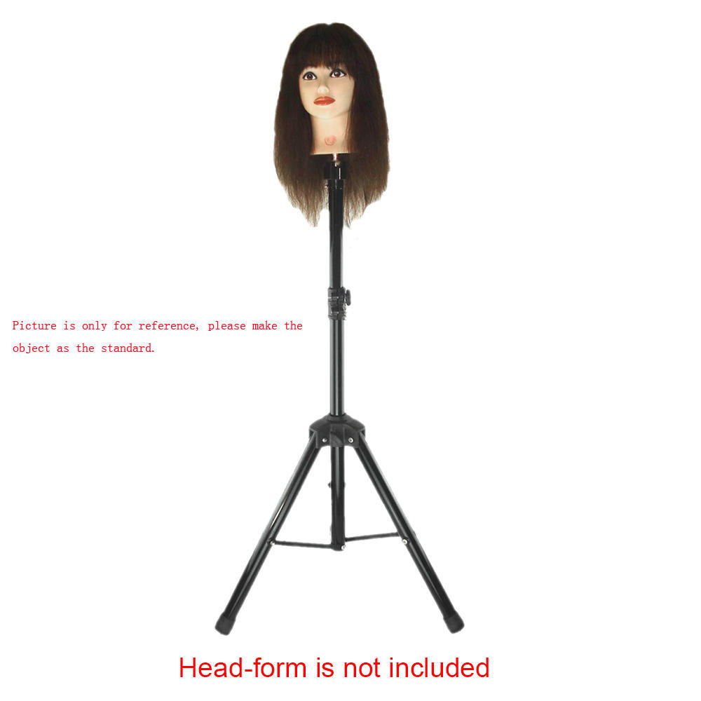 Adjustable Metal Tripod Stand Holder Hairdressing Training Head Mold Wig Mannequin Stand