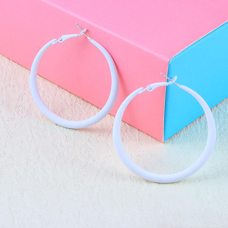 Минималистичные и атмосферные женские серьги, цветные круглые серьги в корейском стиле, модные универсальные обручи, ювелирные изделия
