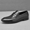 Модные мужские туфли-лоферы без застежек черного коричневого цвета в итальянском стиле, мужские туфли для свадебной вечеринки, кожаные туфли, мужские повседневные туфли-оксфорды для офиса