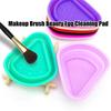 Силиконовый очиститель для кистей для макияжа, складная губка-пуховка, миска для чистки, кисти для теней для век, мягкий коврик для мытья косметических инструментов, коробка-скребок
