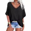 2024 Европейская и американская женская повседневная футболка большого размера с коротким рукавом свободного кроя