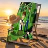 Ben 10 Cartoon Print Beach Towel Design, Soft, Lightweight. for Home Bathroom, Spa, Pool, Yoga, Surfing, Camping, Gift for Family, Friend