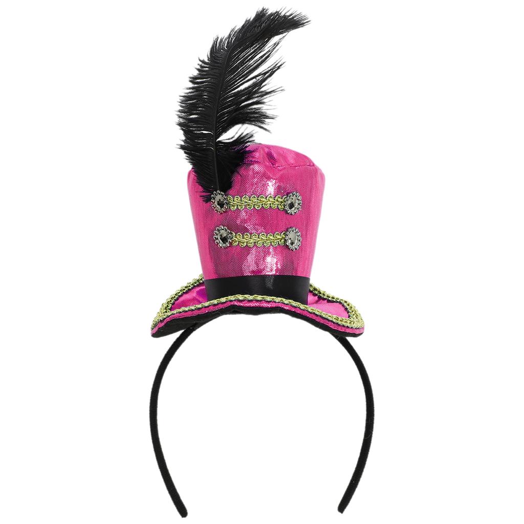 Fascinators Headband Mini Top Hat Circus Ringmaster Small Hair Hoop Halloween Carnival Costume Accessory Lion Tamer Headpiece