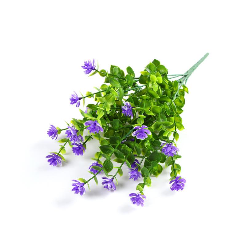 Искусственные цветы эвкалипта для улицы, искусственные растения самшита, кустарники, цветы для украшения, не выцветающие, искусственные пластиковые растения KTY