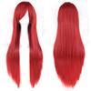 80см Цветной Длинный Прямой Косплей Парик Парик для Аниме Костюма с Боковой Челкой