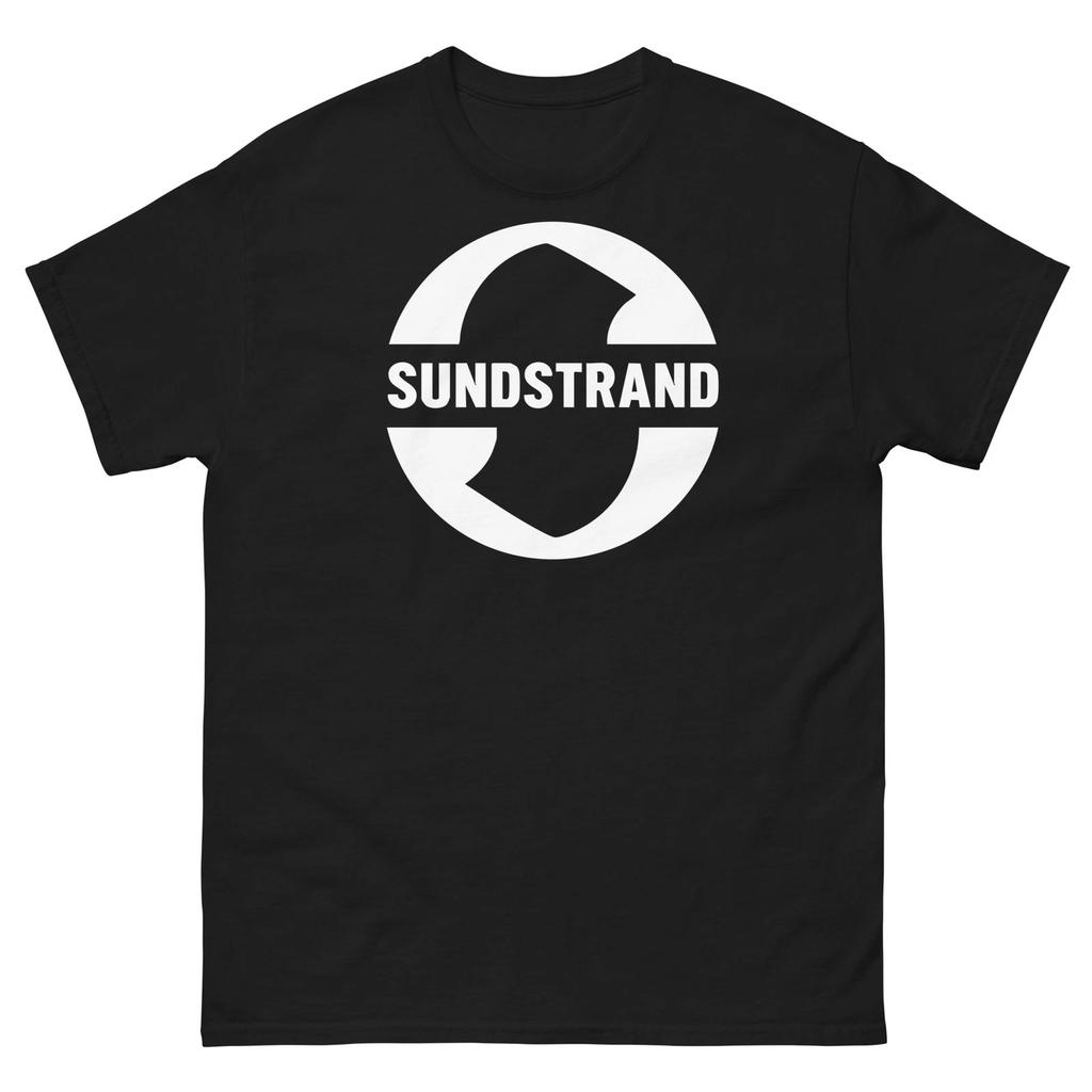 Унисекс классическая футболка Sunstrand с черным логотипом и графикой