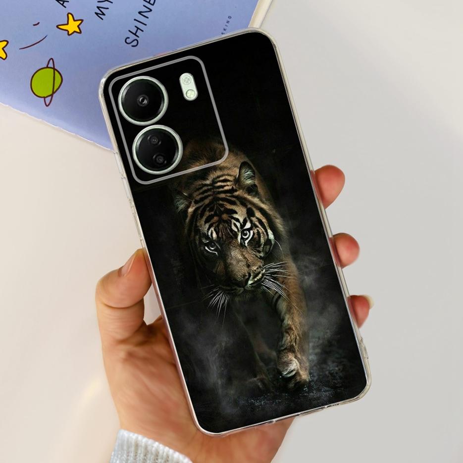 Чехол для Xiaomi Poco C65 Милый Кот Бабочка Мягкий ТПУ Чехол для Телефона Для Xiaomi Redmi 13C Redmi13C PocoC65 Fundas 6.74'' Бампер