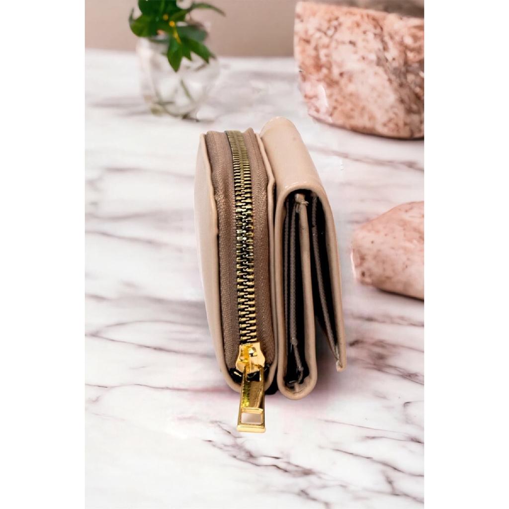 Женский стильный оранжевый кошелек с застежкой-молнией и отделением для монет, держателем для карт