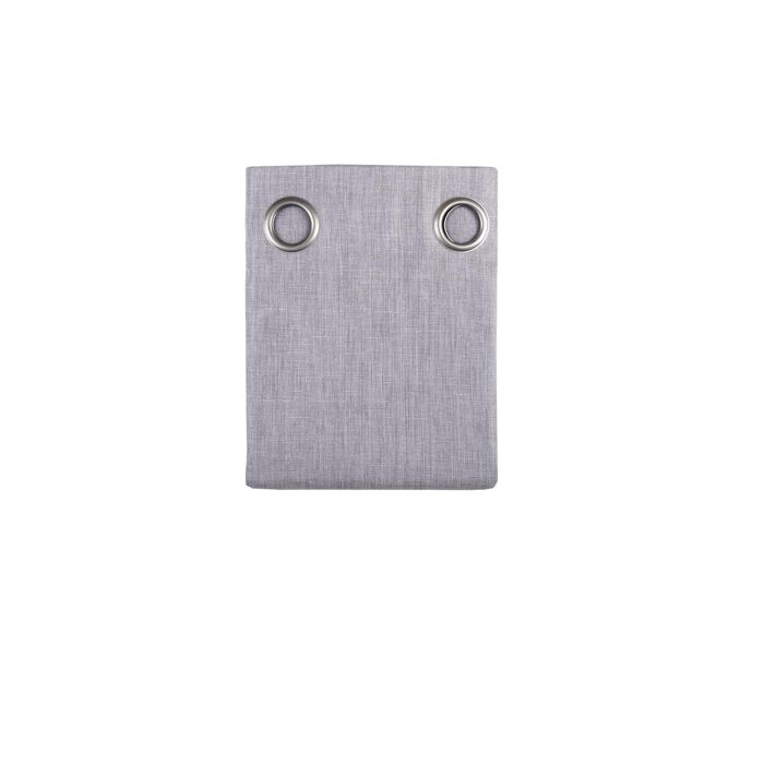 Rideau - Bea - 140 X 280 Cm - Gris Clair - Œillets En Métal Argenté