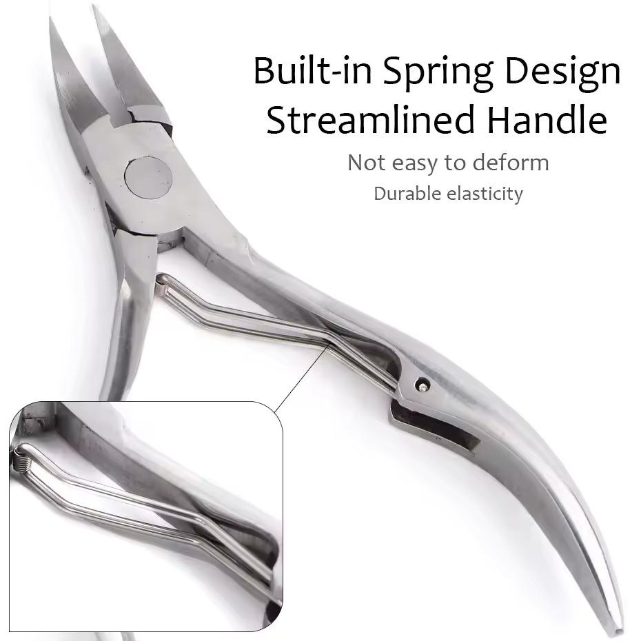 1Pcs Professional Nail Cutter Scissors Eyebrows Eyelash Multi-purpose Curved Blade Manicure Pedicure Fingernail Toenail Clipper